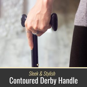 Adjustable Folding Cane with Ergonomic Handle, Lightweight, Sturdy and Support up to 250 pounds, Great for Travel, Walking Stick, Bronze - Image 2
