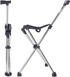 Cane with at,Walking Stick,Foldable Chair,Hiking Stick,Camping,Hiking,Walking Cane Chair,Walking Stick with at,atable Crutch Stool,Stick Chair