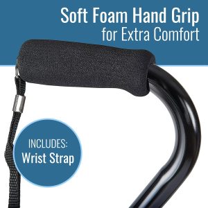 Walking Cane and Walking Stick for Adult Men and Women, FSA Eligible, Lightweight and Adjustable, Ergonomic Hand Grip and Wrist Strap - Image 2