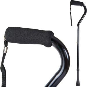 Walking Cane and Walking Stick for Adult Men and Women, FSA Eligible, Lightweight and Adjustable, Ergonomic Hand Grip and Wrist Strap